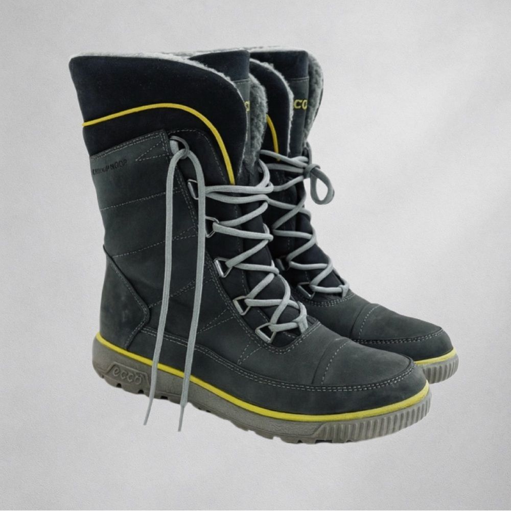 ECCO Siberia Lite Women’s Winter Snow Boots Gray Waterproof Insulated US 6.5